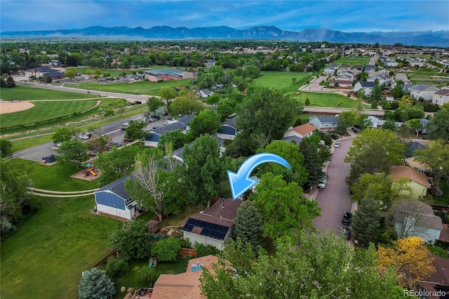 117 Sandler Dr, Lafayette, CO 80026 - aerial perspective of suburban area with a mountainous background