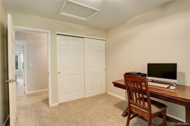 12671 Meadow Bridge Way, Parker, CO 80134 - carpeted office with attic access and baseboards
