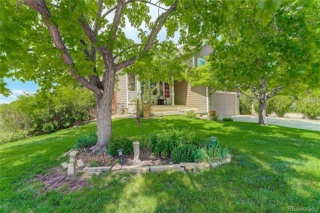 12671 Meadow Bridge Way, Parker, CO 80134 - obstructed view of property with a front lawn, driveway, and a garage