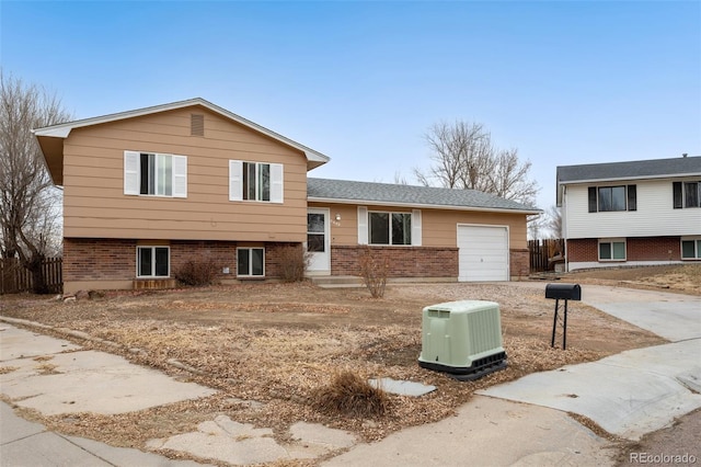 tri-level home with a garage