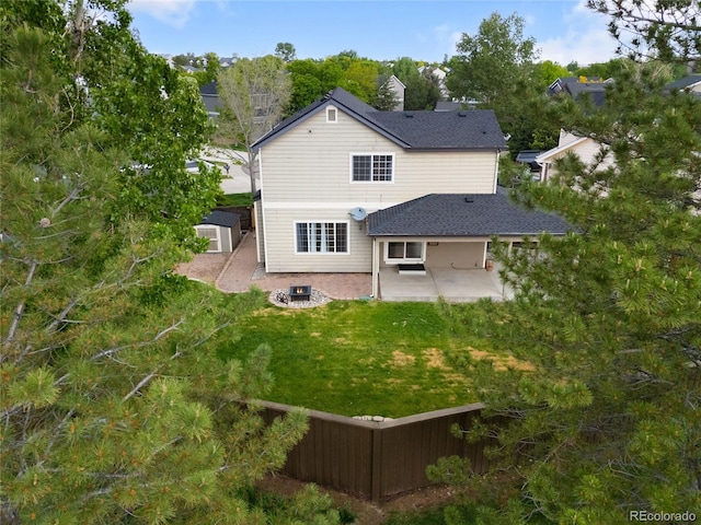 9898 Tourmaline Ct, Parker, CO 80134 - back of property featuring a patio