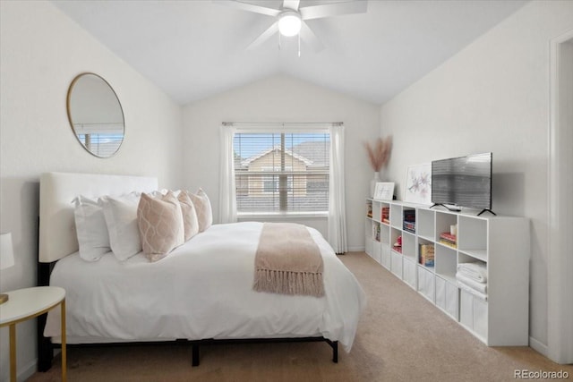 1761 S Buchanan Cir, Aurora, CO 80018 - carpeted bedroom featuring ceiling fan and lofted ceiling