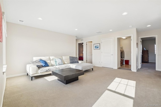 view of carpeted living room