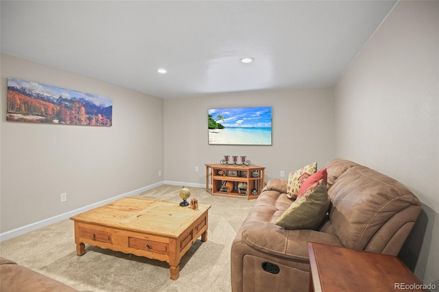 view of carpeted living room