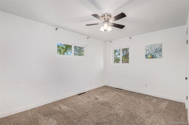 3715 Manchester St, Colorado Springs, CO 80907 - spare room with carpet flooring, baseboards, plenty of natural light, and a ceiling fan
