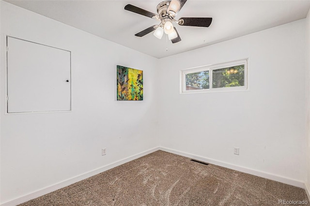 3715 Manchester St, Colorado Springs, CO 80907 - unfurnished room featuring carpet, baseboards, and ceiling fan