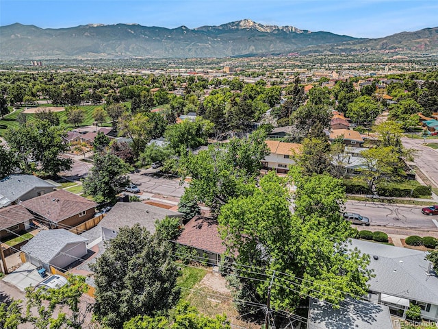 3715 Manchester St, Colorado Springs, CO 80907 - aerial perspective of suburban area with mountains