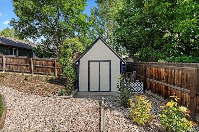 4421 Sunshine Cir, Loveland, CO 80538 - view of shed featuring a fenced backyard