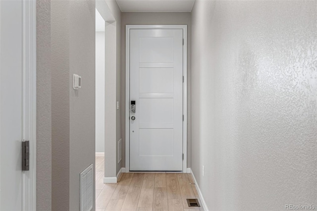 entryway featuring light hardwood / wood-style flooring