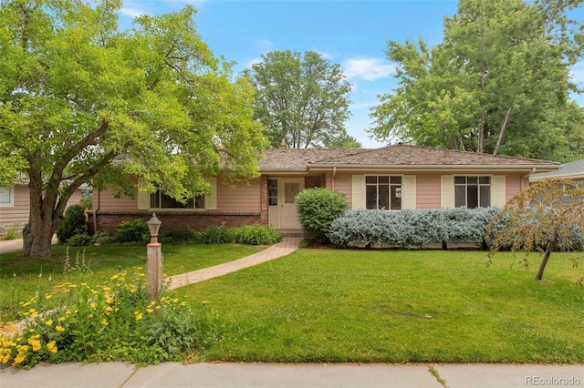 2309 E Floyd Pl, Englewood, CO 80113 - view of front of property with a front yard and brick siding
