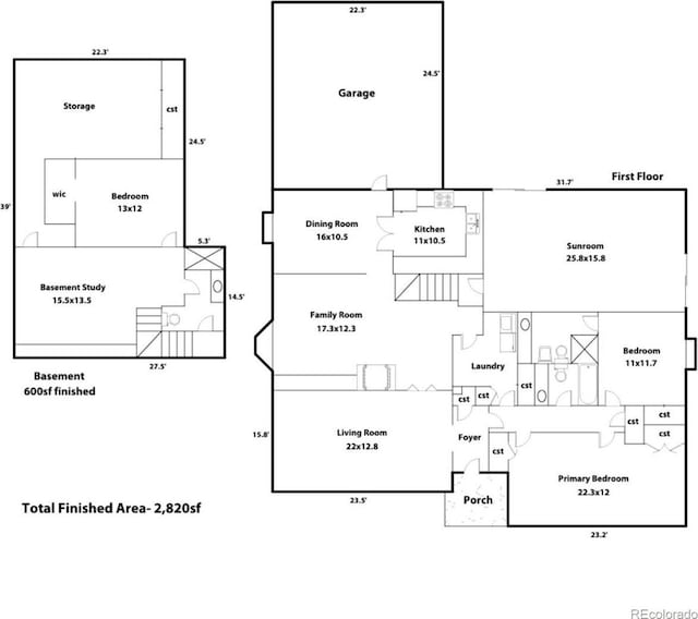 2309 E Floyd Pl, Englewood, CO 80113 - view of home floor plan