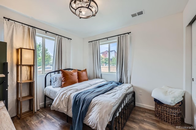 2592 Sweet Wind Ave, Castle Rock, CO 80109 - bedroom with multiple windows and wood finished floors