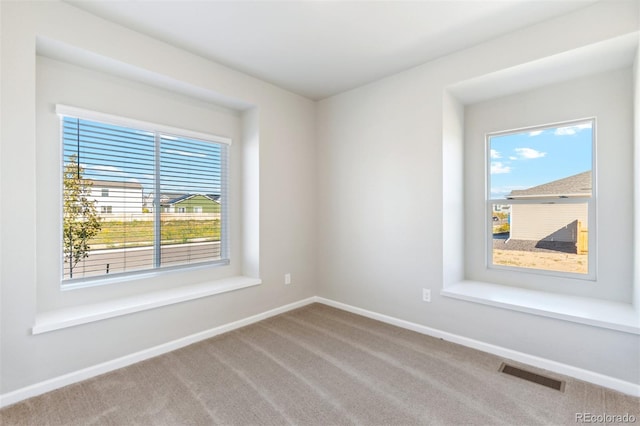 spare room featuring carpet floors