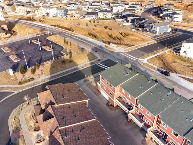 drone / aerial view with a residential view