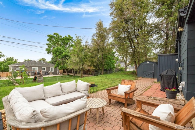 1411 S Beach Ct, Denver, CO 80219 - view of patio / terrace with outdoor lounge area