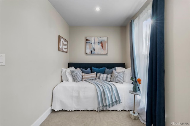 bedroom with carpet flooring