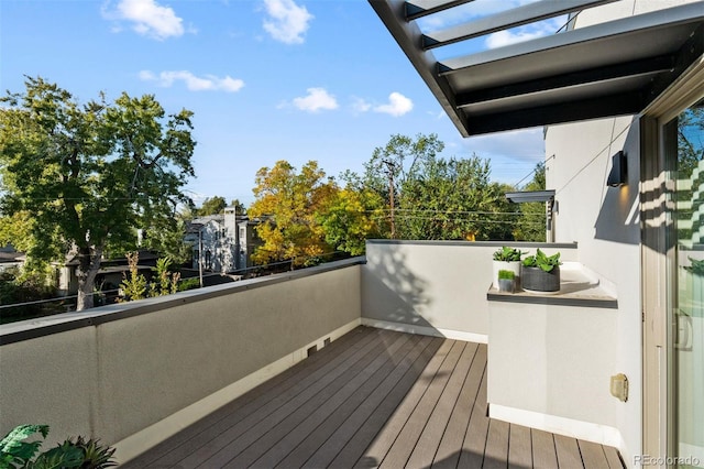 view of wooden terrace