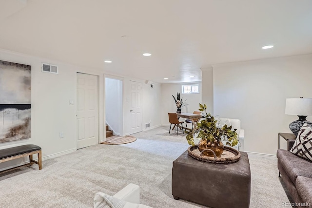 view of carpeted living room