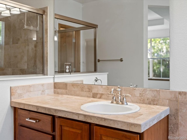 7254 S Kellerman Way, Aurora, CO 80016 - bathroom with vanity and a shower stall