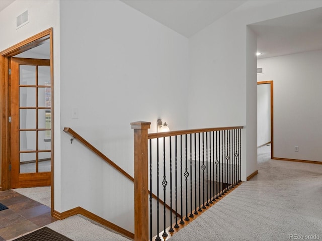 7254 S Kellerman Way, Aurora, CO 80016 - hall featuring an upstairs landing and carpet