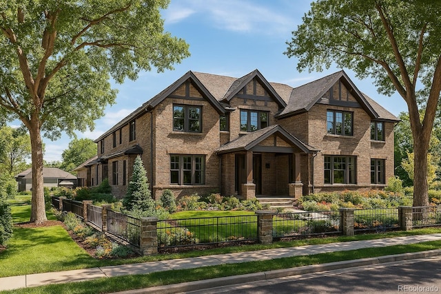 343 S Gaylord St, Denver, CO 80209 - craftsman-style house with a front yard, brick siding, and a fenced front yard