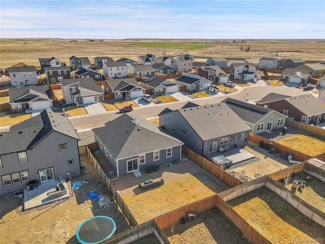 aerial view featuring a residential view