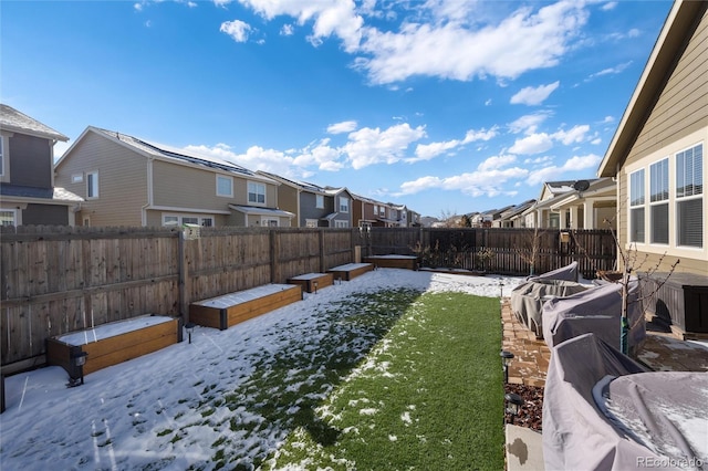 view of snowy yard