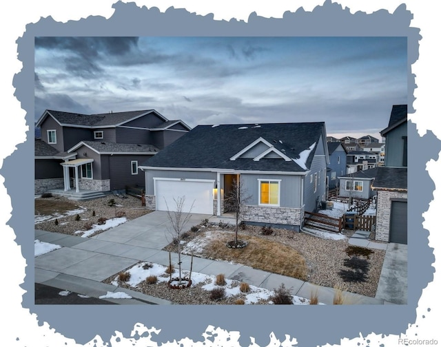 view of front of house featuring a garage