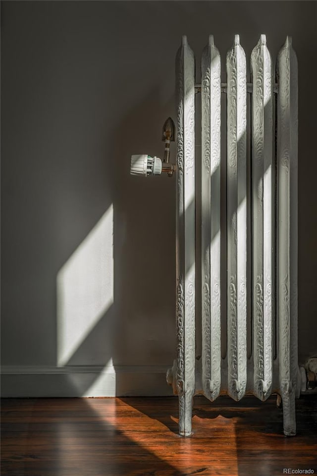 interior details featuring hardwood / wood-style flooring