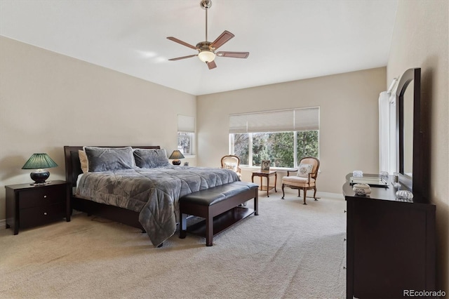 8714 E 148th Cir, Thornton, CO 80602 - bedroom with light carpet, baseboards, and a ceiling fan