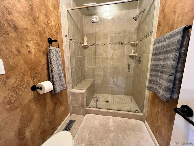 85 S Sherwood Gln, Monument, CO 80132 - bathroom with a stall shower and toilet