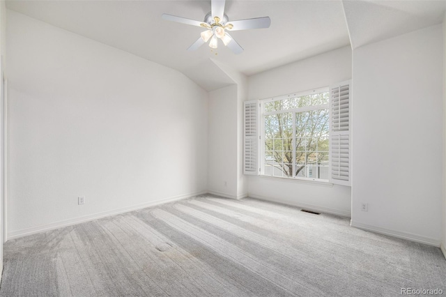 8802 E 148th Ln, Thornton, CO 80602 - empty room with a ceiling fan, carpet floors, and lofted ceiling