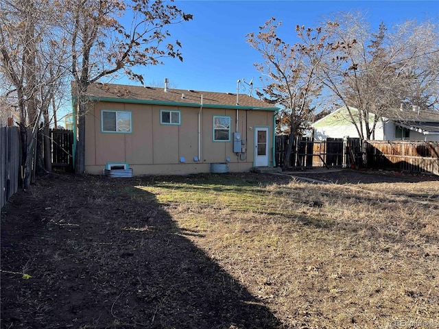 back of house featuring a yard