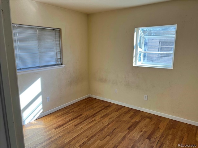 unfurnished room featuring wood-type flooring