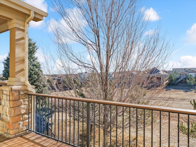 balcony with a residential view