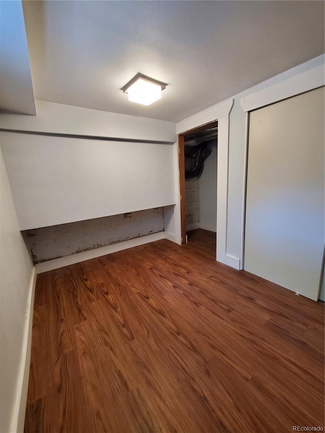 unfurnished bedroom featuring wood-type flooring