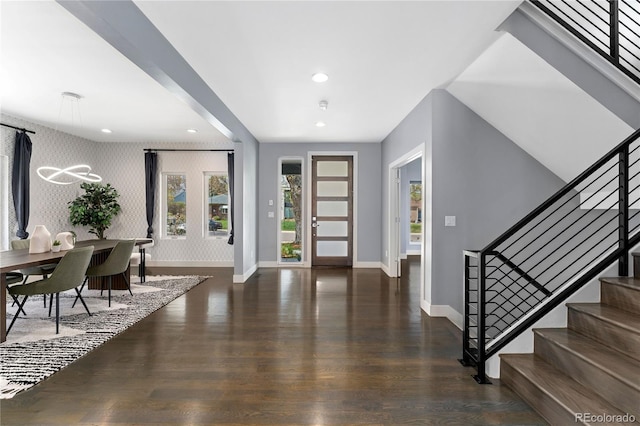 entryway featuring dark hardwood / wood-style flooring