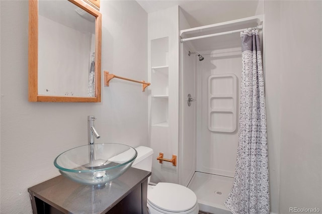 15650 E Eldorado Dr, Aurora, CO 80013 - full bath with a shower stall, vanity, and toilet