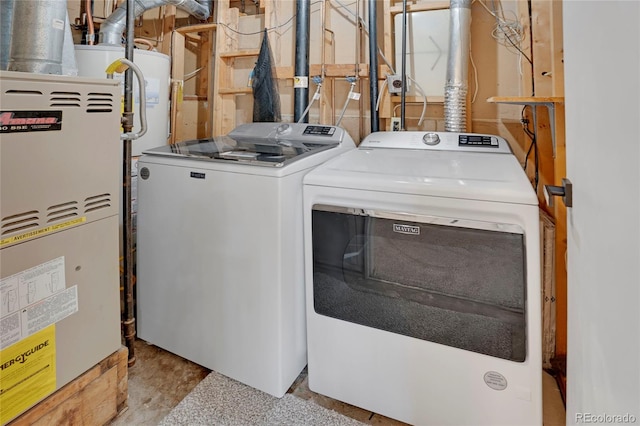 15650 E Eldorado Dr, Aurora, CO 80013 - laundry area with separate washer and dryer and heating unit