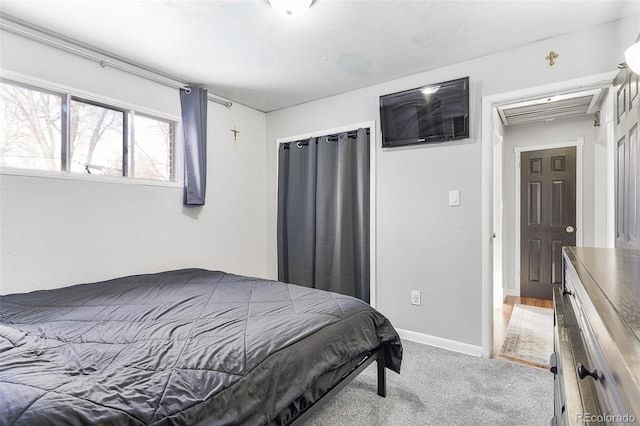 view of carpeted bedroom