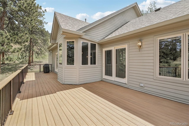 30206 Telluride Ln, Evergreen, CO 80439 - view of wooden terrace
