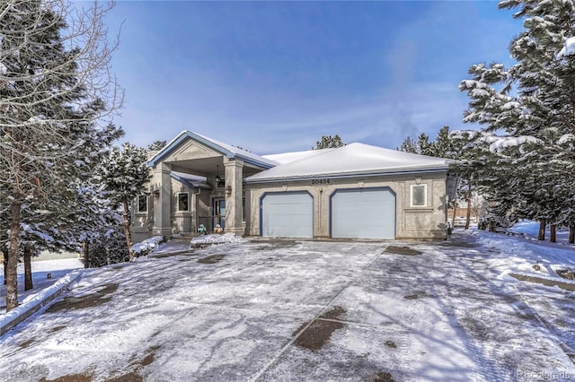 view of front of house featuring a garage