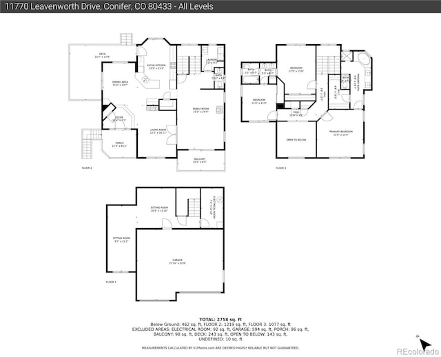 11770 Leavenworth Dr, Conifer, CO 80433 - plan