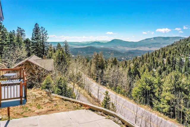 11770 Leavenworth Dr, Conifer, CO 80433 - view of mountain feature with a forest view