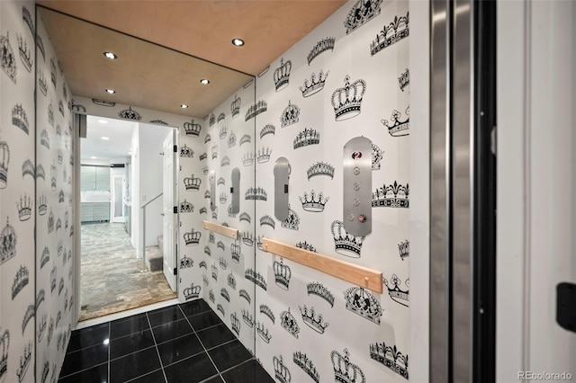 bathroom featuring tile patterned flooring