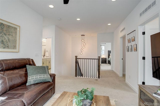 view of carpeted living room