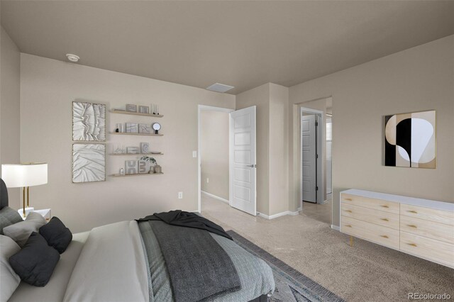 view of carpeted bedroom