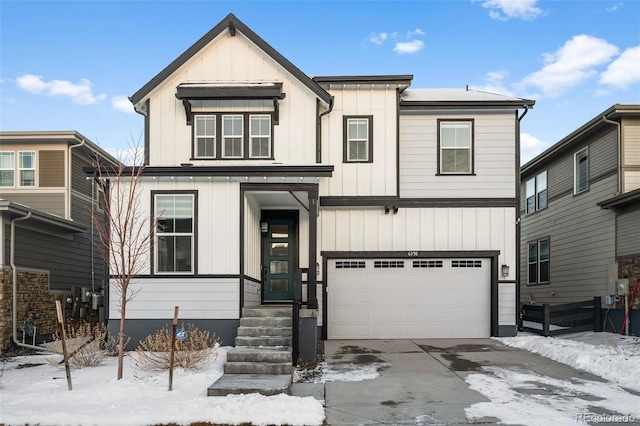 view of front of home featuring a garage