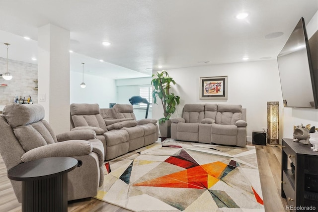547 Scrubjay Cir, Castle Rock, CO 80104 - living room with wood finished floors and recessed lighting
