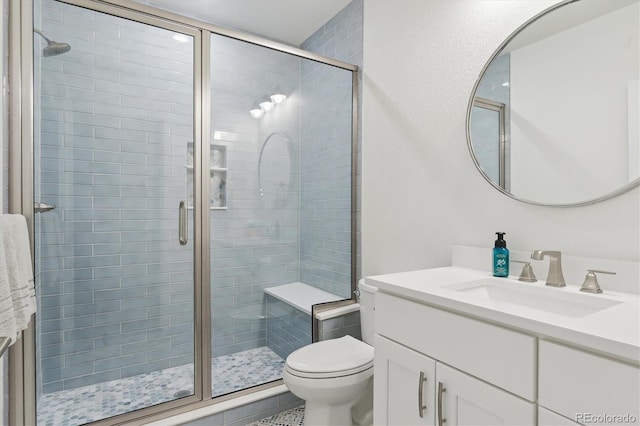 547 Scrubjay Cir, Castle Rock, CO 80104 - bathroom featuring vanity and a stall shower